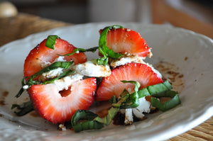 Strawberry Caprese Salad Plate