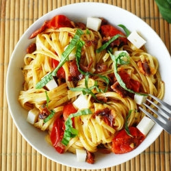 Summer Pasta and Caprese Salad